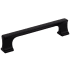 Jeffrey Alexander Sullivan 5-1/16" Center to Center I Beam Style Square Cabinet Handle / Drawer Pull with Pinched Sides Matte Black