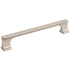 Jeffrey Alexander Sullivan 6-5/16" Center to Center Fluted Square Cabinet Handle / Drawer Pull Satin Nickel