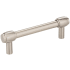 Jeffrey Alexander Hayworth 3-3/4" Center to Center Modern Industrial Pipe Bar Style Cabinet Handle / Drawer Bar Pull Satin Nickel