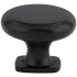 Jeffrey Alexander Belcastel 1 - 1-3/8" Traditional Classic Round Mushroom Cabinet Knob with Square Platform Base Matte Black