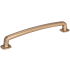 Jeffrey Alexander Belcastel One - 6-5/16" (160 mm) Center to Center Soft Square Cabinet Handle / Drawer Pull with Square Feet Satin Bronze