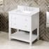 White / White Carrara Marble Top