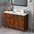 Jeffrey Alexander Chatham 48" Free Standing Single Sink Bath Vanity with Marble or Quartz Vanity Top for 3 Hole Faucet - FINAL SALE - Clearance - FINAL SALE Chocolate / Calacatta Vienna Quartz Top