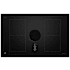 JennAir 36 Inch Wide 4 Burner Electric Induction Cooktop with Top Mounted Controls and Integrated Downdraft Ventilation Black