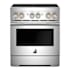 JennAir 30 Inch Wide Free Standing Induction Range with Knob Controls and Viewing Window Stainless Steel