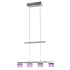 Jesco Lighting Evisage 4 Light Chandelier with Crystal Rectangular Shades Chrome / Amethyst