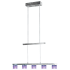 Jesco Lighting Evisage 5 Light Chandelier with Crystal Rectangular Shades Chrome / Amethyst