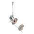 Jesco Lighting Chole 1 Light Low Voltage Track Head with 3" Stem Chrome