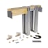 Johnson Hardware 1500 Series Pocket Door System Frame Kit for 28" x 80" Doors with Steel Studs and 2" x 4" Stud Walls Steel / Aluminum