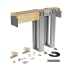 Johnson Hardware 1500 Series Pocket Door System Frame Kit for 32" x 80" Doors with Steel Studs and 2" x 4" Stud Walls Steel / Aluminum