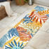 JONATHAN Y Lighting Amalfi Coast 2-1/4' x 8' Polypropylene Botanical Indoor/Outdoor Runner Cream / Orange