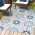 JONATHAN Y Lighting Amalfi Coast 7-3/4' x 10' Polypropylene Vintage Indoor/Outdoor Area Rug Blue / Gray