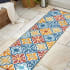 JONATHAN Y Lighting Amalfi Coast 2-1/4' x 8' Polypropylene Traditional Indoor/Outdoor Runner Blue / Multi