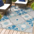 JONATHAN Y Lighting Amalfi Coast 5-1/4' x 7-1/2' Polypropylene Traditional Indoor/Outdoor Area Rug Light Gray / Blue