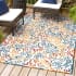 JONATHAN Y Lighting Amalfi Coast 3' x 5' Polypropylene Geometric Indoor / Outdoor Rectangle Area Rug Cream / Blue / Red