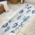 JONATHAN Y Lighting 2' x 8' Polypropylene Fish Print Indoor/Outdoor Rectangular Area Rug Gray / Navy