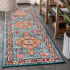 JONATHAN Y Lighting Bohemian FLAIR 2-1/4' x 8' Polypropylene Vintage Traditional Runner Blue / Red