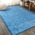 JONATHAN Y Lighting Bohemian FLAIR 7-3/4' x 10' Polypropylene Vintage Indoor Area Rug Blue