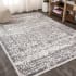JONATHAN Y Lighting Bohemian FLAIR 7-3/4' x 10' Polypropylene Vintage Indoor Area Rug Gray / Black