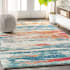 JONATHAN Y Lighting Contemporary POP 7-3/4' x 10' Polypropylene Vintage Abstract Rectangle Area Rug Cream / Blue