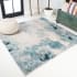JONATHAN Y Lighting Contemporary Pop 6' x 6' Polypropylene Abstract Indoor Area Rug Cream / Blue