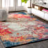 JONATHAN Y Lighting Contemporary POP 3' x 5' Polypropylene Vintage Abstract Rectangle Area Rug Cream / Blue