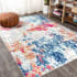 JONATHAN Y Lighting Contemporary POP 4' x 6' Polypropylene Vintage Indoor Area Rug Blue / Multi