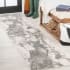 JONATHAN Y Lighting Contemporary Pop 2' x 8' Polypropylene Abstract Indoor Runner Gray / Cream