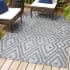 JONATHAN Y Lighting Ibiza 3' x 5' Polypropylene Geometric and Trellis Indoor/Outdoor Area Rug Dark Gray
