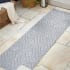 JONATHAN Y Lighting Ibiza 2-1/4' x 8' Polypropylene Geometric Indoor / Outdoor Rectangle Area Rug Light Gray