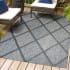 JONATHAN Y Lighting Ibiza 5-1/4' x 7-1/2' Polypropylene Geometric and Trellis Indoor/Outdoor Area Rug Dark Gray