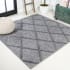 JONATHAN Y Lighting Ibiza 5-1/4' x 5-1/4' Polypropylene Geometric Indoor / Outdoor Square Area Rug Dark Gray