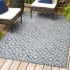 JONATHAN Y Lighting Ibiza 3' x 5' Polypropylene Geometric and Trellis Indoor/Outdoor Area Rug Dark Gray