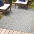 JONATHAN Y Lighting Ibiza 5-1/4' x 7-1/2' Polypropylene Geometric Indoor / Outdoor Rectangle Area Rug Light Gray