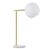 JONATHAN Y Lighting Charles Single Light 21" Tall LED Arc Desk Lamp Gold / White