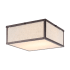 JONATHAN Y Lighting Grant 2 Light 14" Wide LED Flush Mount Square Ceiling Fixture Oil Rubbed Bronze / Beige