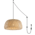 JONATHAN Y Lighting Mateo 18" Wide LED Hardwired or Plug-In Pendant Brown