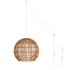 JONATHAN Y Lighting Raya 19" Wide LED Hardwired or Plug-In Pendant Brown