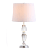 JONATHAN Y Lighting Graham Single Light 27" Tall LED Buffet Table Lamp with Hardback Cotton Shade Chrome