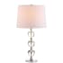 JONATHAN Y Lighting Cole Single Light 27" Tall LED Buffet Table Lamp with Hardback Cotton Shade Chrome