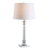 JONATHAN Y Lighting Dean Single Light 28" Tall LED Buffet Table Lamp with Hardback Cotton Shade Chrome