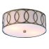 JONATHAN Y Lighting Aria 2 Light 12" Wide LED Flush Mount Drum Ceiling Fixture Brass Gold