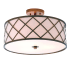 JONATHAN Y Lighting Elizabeth 3 Light 17" Wide LED Semi-Flush Drum Ceiling Fixture Gold / White