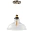 JONATHAN Y Lighting Single Light 11" Wide LED Pendant Brass Gold