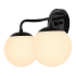 JONATHAN Y Lighting Louis Parisian Globe 2 Light 15" Wide LED Vanity Light Black/White
