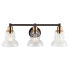 JONATHAN Y Lighting Manhattan 3 Light 26" Wide LED Bathroom Vanity Light Brass Gold / Oil Rubbed Bronze