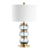 JONATHAN Y Lighting Single Light 28" Tall LED Buffet Table Lamp Smoked Gray / Brass Gold