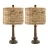 JONATHAN Y Lighting Pack of (2) Leona 22" Tall LED Accent Table Lamp Brown Wood