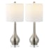 JONATHAN Y Lighting Dylan 25" Tall LED Accent Table Lamp Set of 2 Nickel