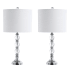 JONATHAN Y Lighting Paul Single Light 26" Tall LED Buffet Table Lamp Set of (2) Clear / Chrome
